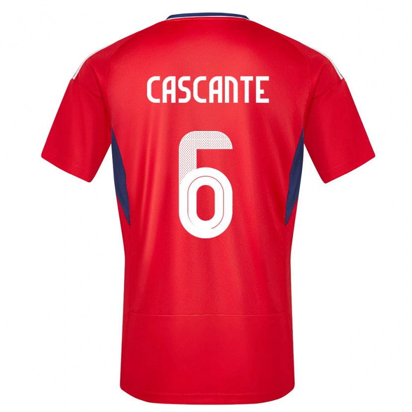 Danxen Kvinder Costa Rica Julio Cascante #6 Rød Hjemmebane Spillertrøjer 24-26 Trøje T-Shirt