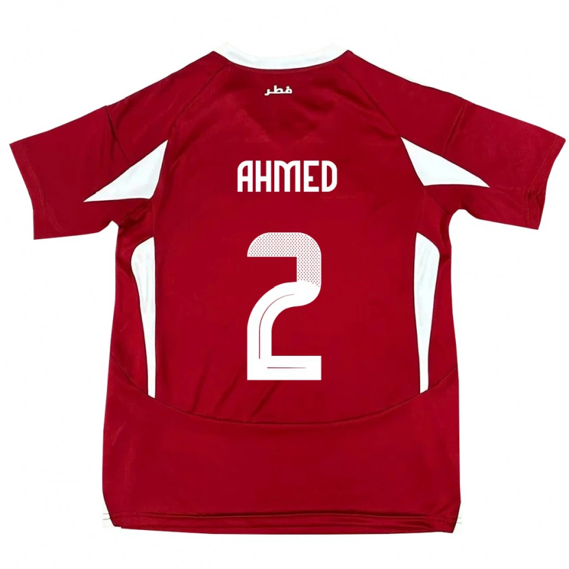 Danxen Kvinder Qatar Hazem Ahmed #2 Rød Hjemmebane Spillertrøjer 24-26 Trøje T-Shirt