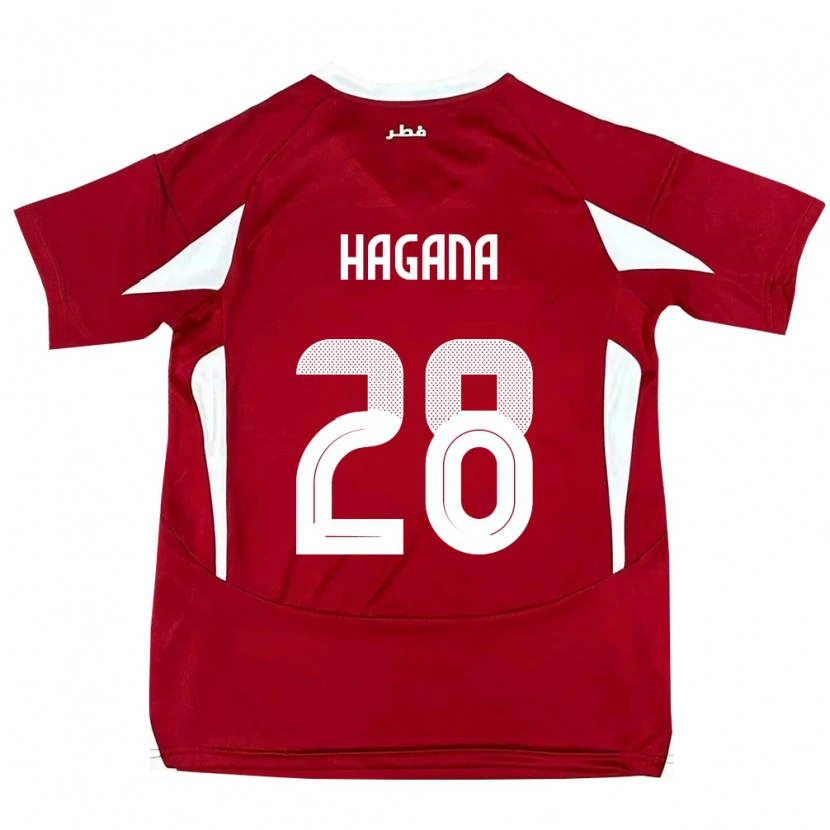 Danxen Kvinder Qatar Ahmed Hagana #28 Rød Hjemmebane Spillertrøjer 24-26 Trøje T-Shirt