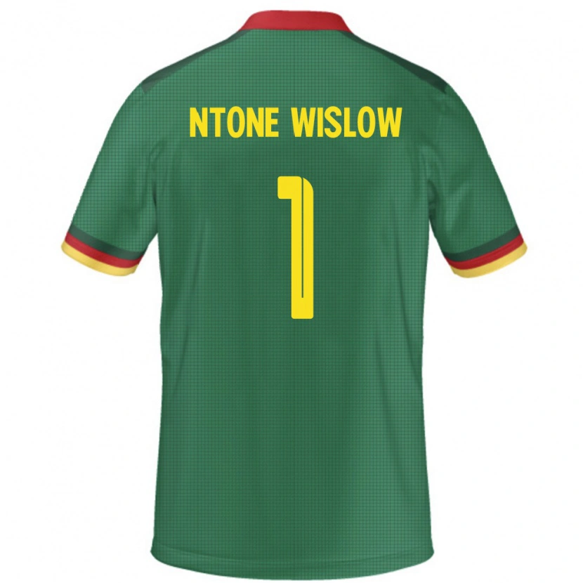 Danxen Kvinder Cameroun Junior Hecube Ntone Wislow #1 Grøn Hjemmebane Spillertrøjer 24-26 Trøje T-Shirt