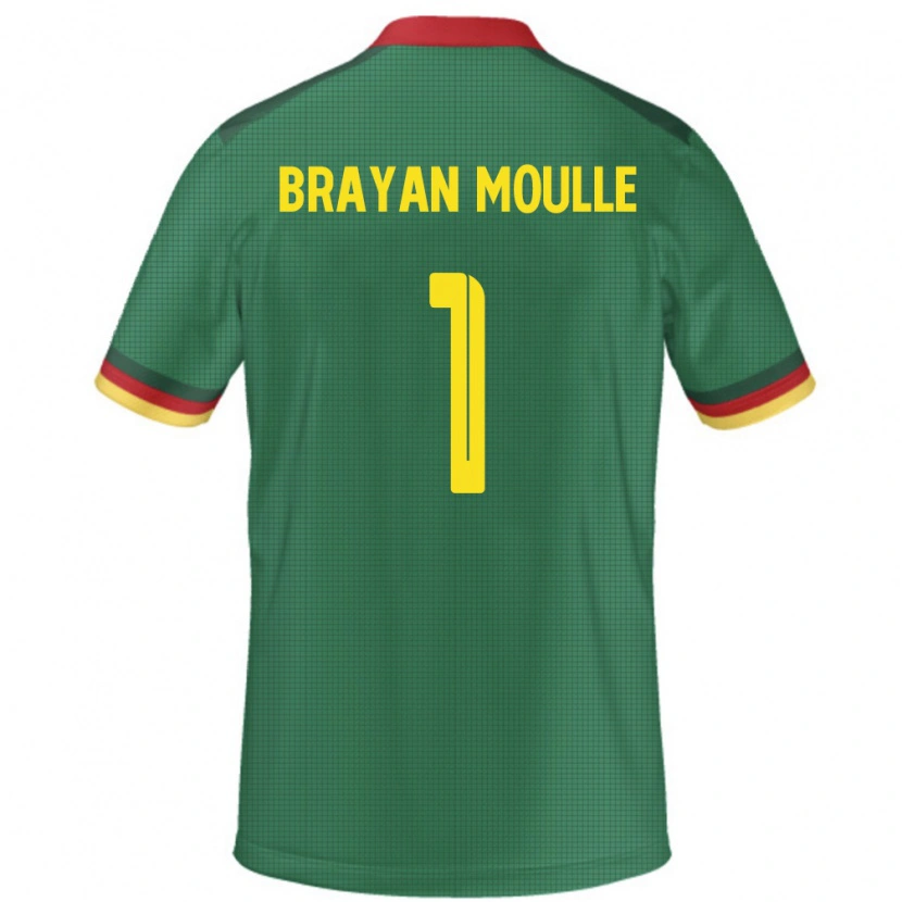 Danxen Kvinder Cameroun Jason Brayan Moulle #1 Grøn Hjemmebane Spillertrøjer 24-26 Trøje T-Shirt