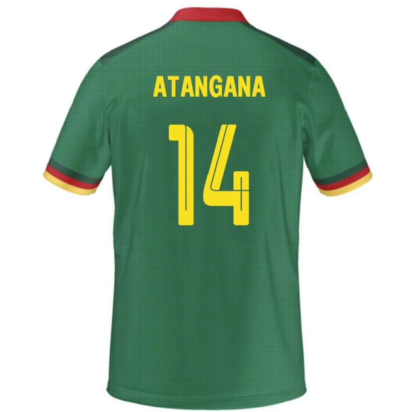 Danxen Kvinder Cameroun Joseph Atangana #14 Grøn Hjemmebane Spillertrøjer 24-26 Trøje T-Shirt