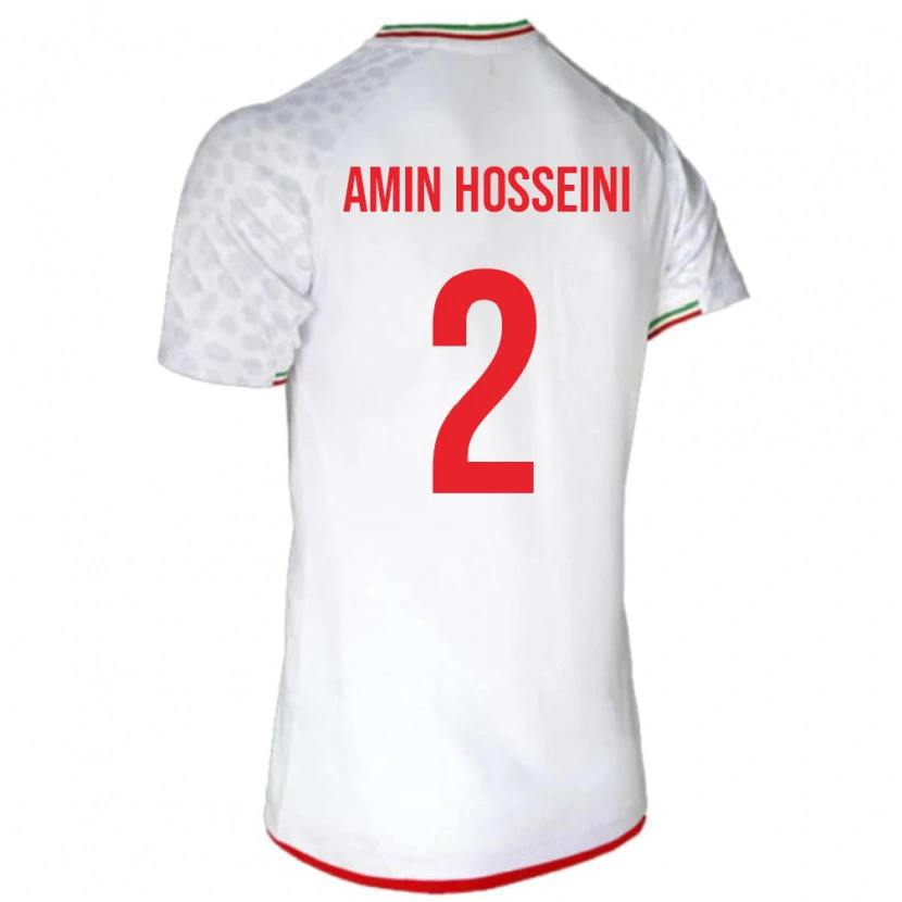 Danxen Kvinder Iran Mohammad Amin Hosseini #2 Hvid Hjemmebane Spillertrøjer 24-26 Trøje T-Shirt