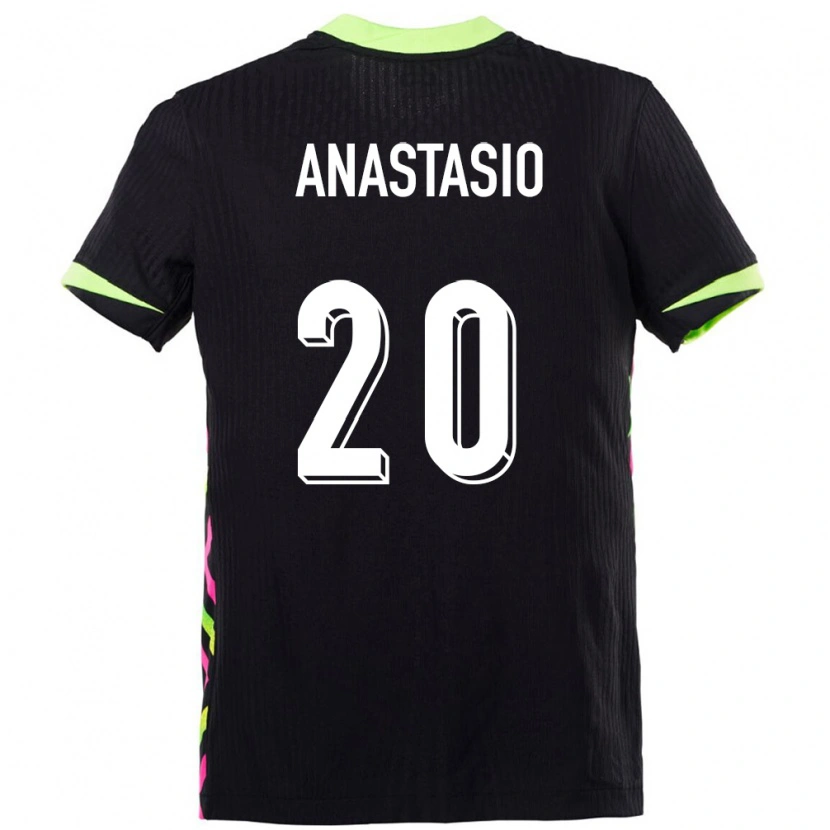 Danxen Kvinder Australien Max Anastasio #20 Mørkeblå Udebane Spillertrøjer 24-26 Trøje T-Shirt