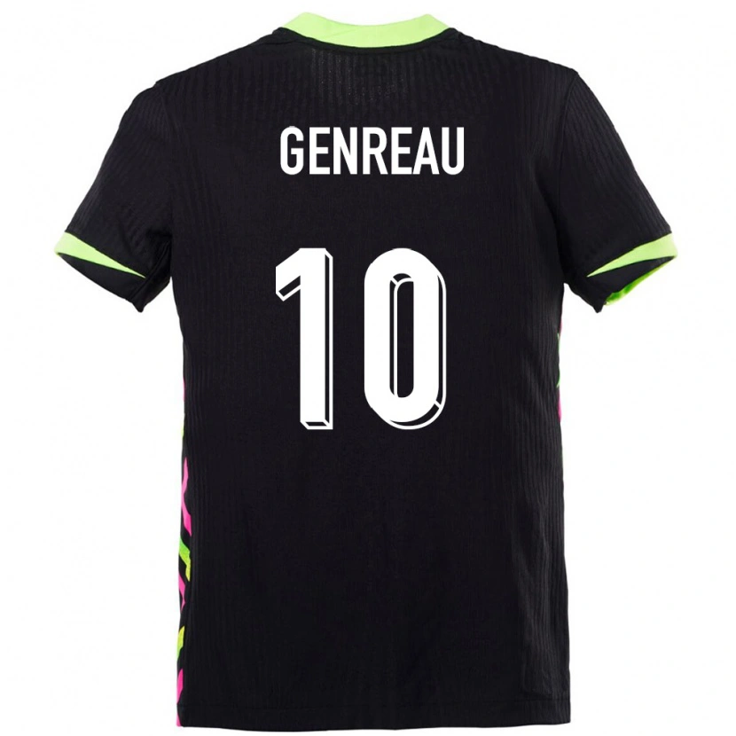 Danxen Kvinder Australien Denis Genreau #10 Mørkeblå Udebane Spillertrøjer 24-26 Trøje T-Shirt