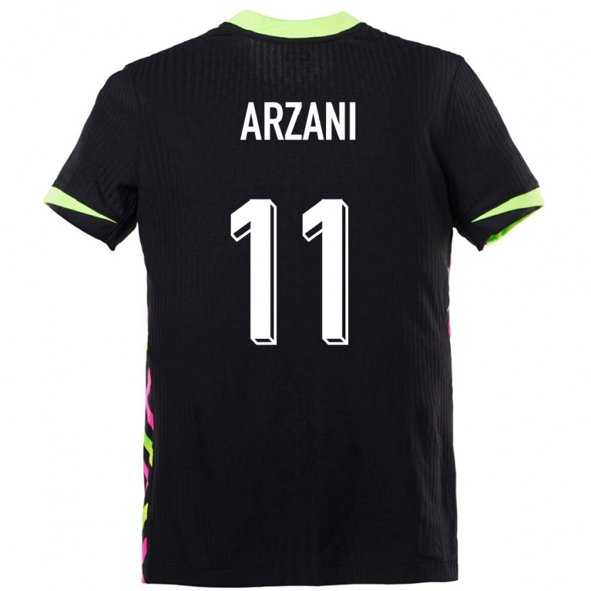 Danxen Kvinder Australien Daniel Arzani #11 Mørkeblå Udebane Spillertrøjer 24-26 Trøje T-Shirt