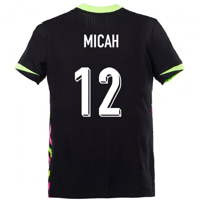 Danxen Kvinder Australien Teagan Micah #12 Mørkeblå Udebane Spillertrøjer 24-26 Trøje T-Shirt