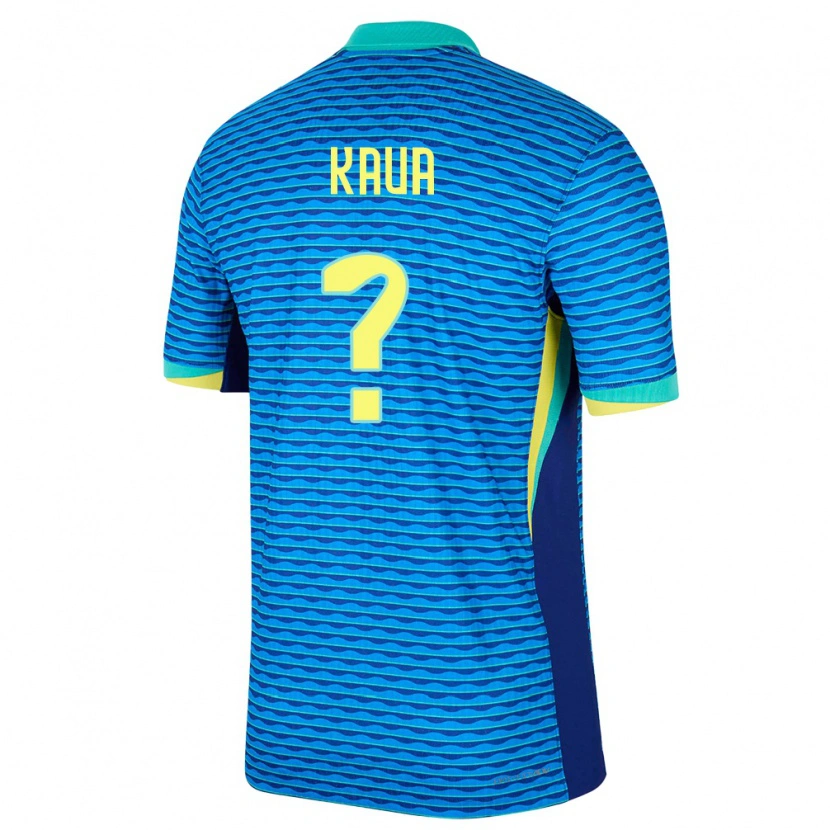 Danxen Kvinder Brasilien Pedro Kauã #0 Blå Udebane Spillertrøjer 24-26 Trøje T-Shirt