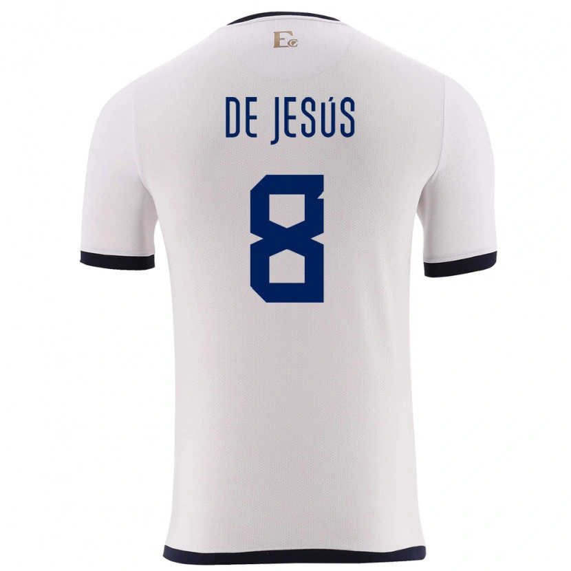 Danxen Kvinder Ecuador Geremy De Jesús #8 Hvid Udebane Spillertrøjer 24-26 Trøje T-Shirt