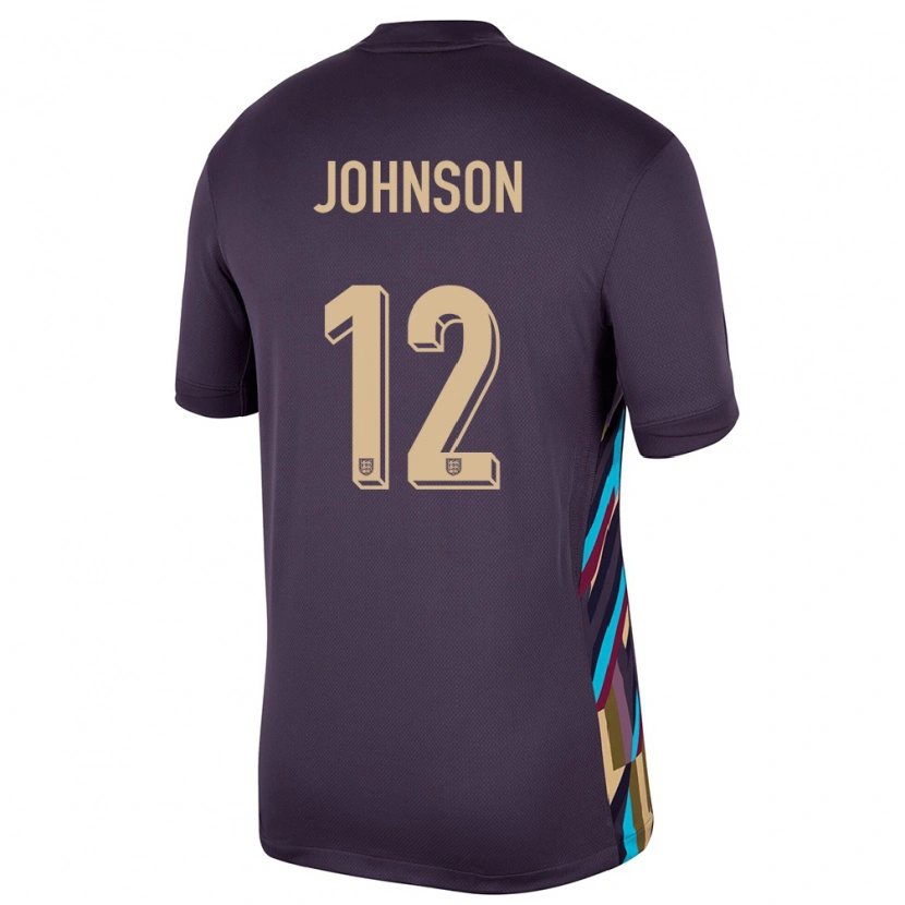 Danxen Kvinder England Joe Johnson #12 Mørk Rosin Udebane Spillertrøjer 24-26 Trøje T-Shirt