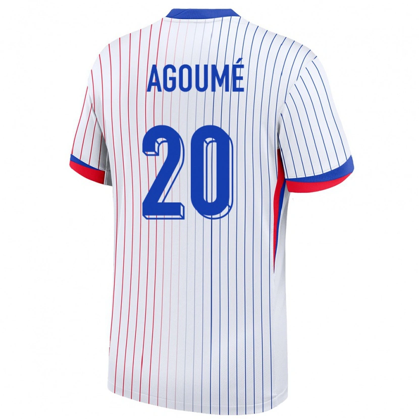 Danxen Kvinder Frankrig Lucien Agoumé #20 Hvid Udebane Spillertrøjer 24-26 Trøje T-Shirt
