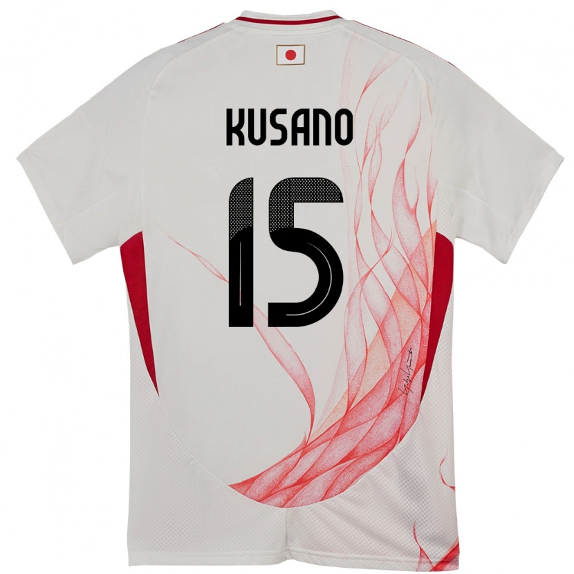 Danxen Kvinder Japan Riku Kusano #15 Hvid Udebane Spillertrøjer 24-26 Trøje T-Shirt