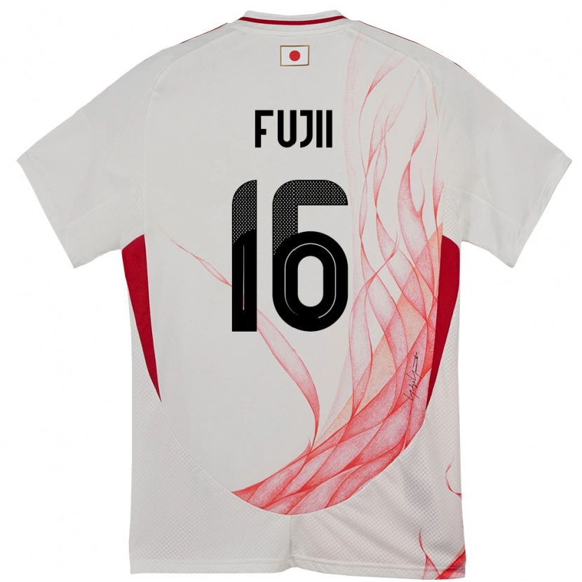 Danxen Kvinder Japan Shota Fujii #16 Hvid Udebane Spillertrøjer 24-26 Trøje T-Shirt