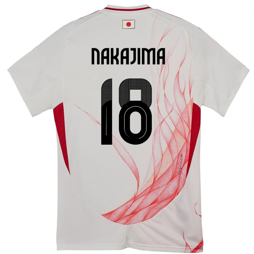Danxen Kvinder Japan Yotaro Nakajima #18 Hvid Udebane Spillertrøjer 24-26 Trøje T-Shirt