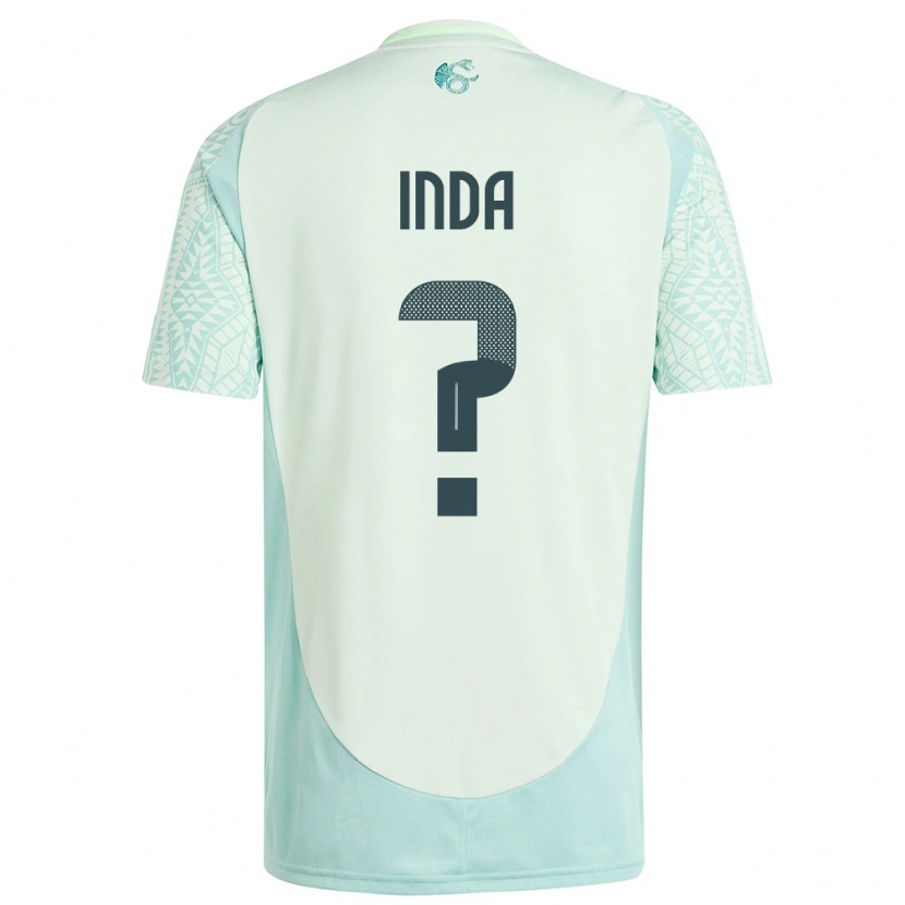 Danxen Kvinder Mexico Samir Inda #0 Linen Grøn Udebane Spillertrøjer 24-26 Trøje T-Shirt