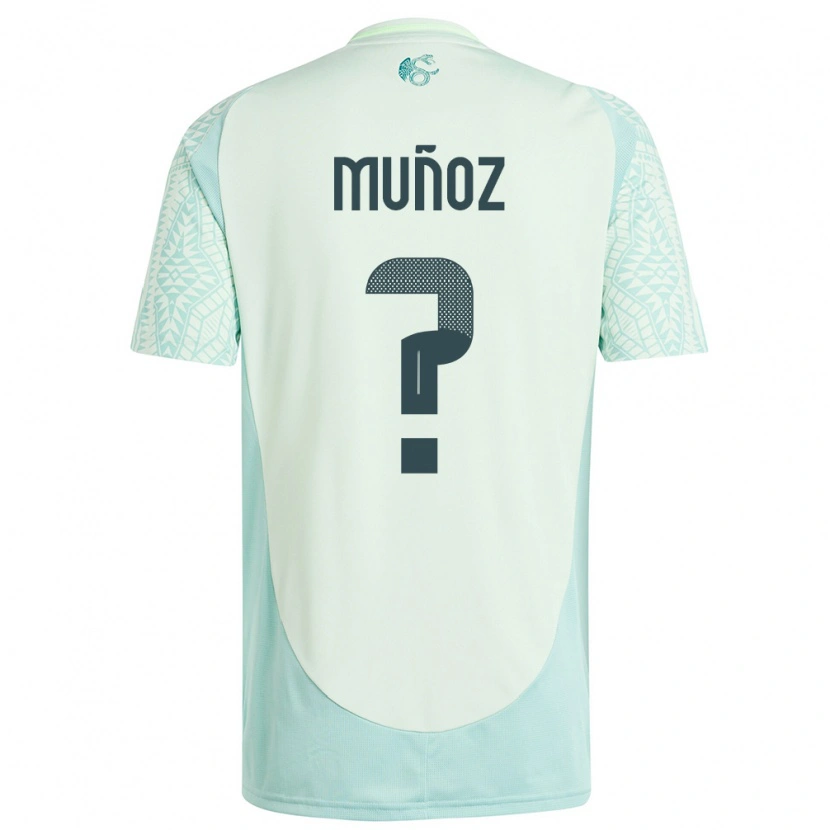 Danxen Kvinder Mexico Emiliano Muñoz #0 Linen Grøn Udebane Spillertrøjer 24-26 Trøje T-Shirt