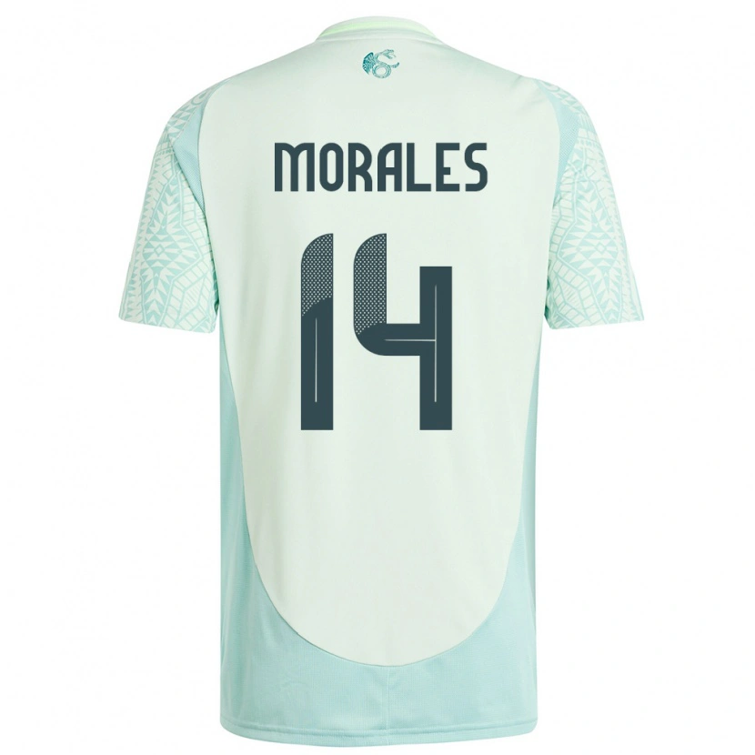 Danxen Kvinder Mexico Amaury Morales #14 Linen Grøn Udebane Spillertrøjer 24-26 Trøje T-Shirt
