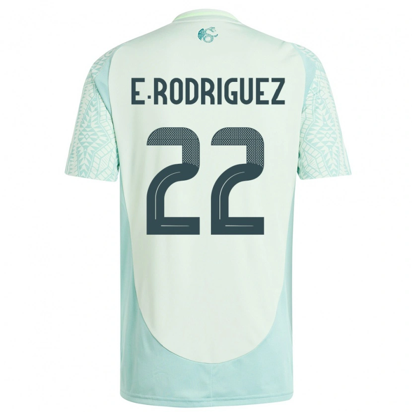 Danxen Kvinder Mexico Emi Rodríguez #22 Linen Grøn Udebane Spillertrøjer 24-26 Trøje T-Shirt