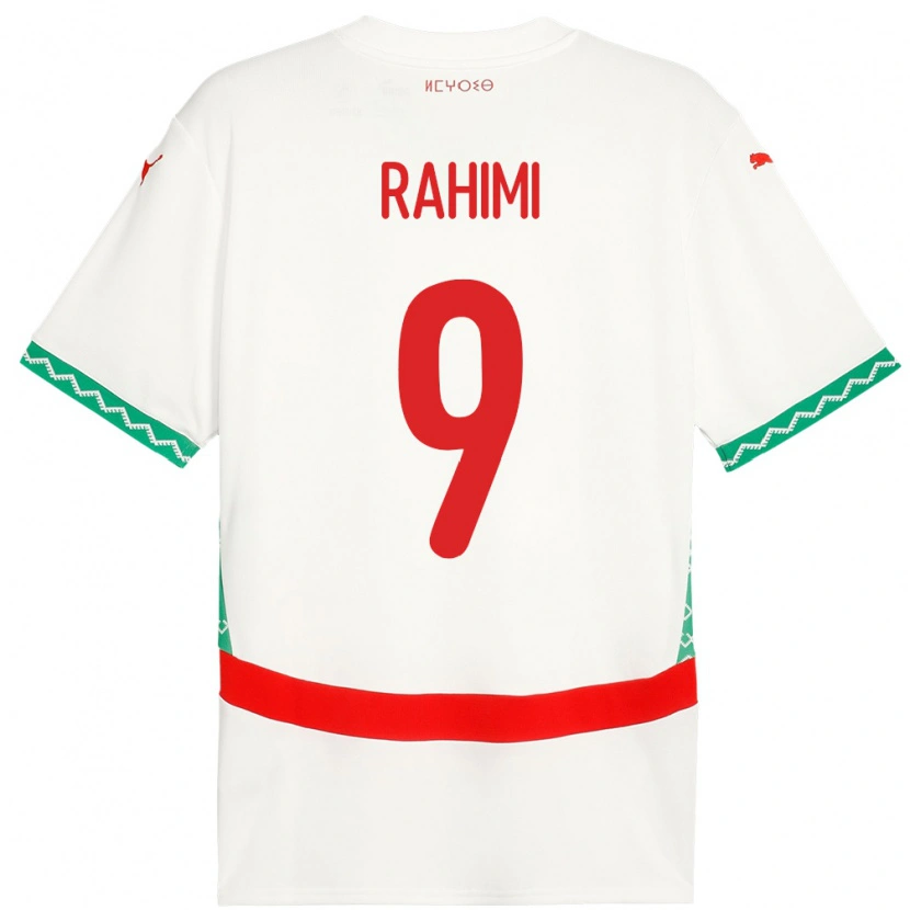Danxen Kvinder Marokko Soufiane Rahimi #9 Hvid Udebane Spillertrøjer 24-26 Trøje T-Shirt