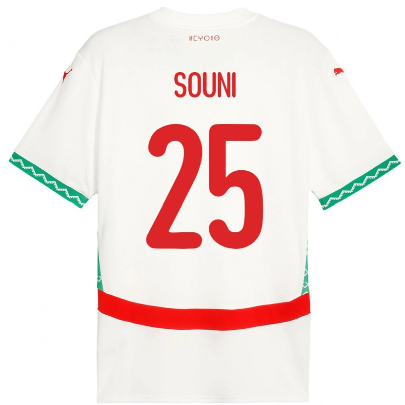 Danxen Kvinder Marokko Reda Souni #25 Hvid Udebane Spillertrøjer 24-26 Trøje T-Shirt
