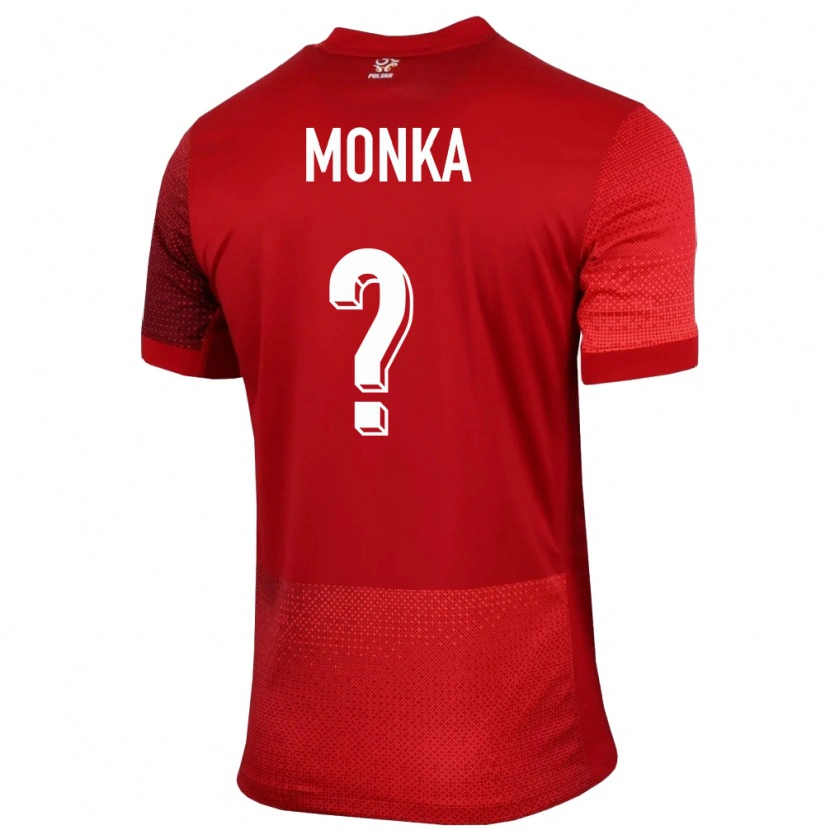 Danxen Kvinder Polen Wojciech Monka #0 Rød Udebane Spillertrøjer 24-26 Trøje T-Shirt