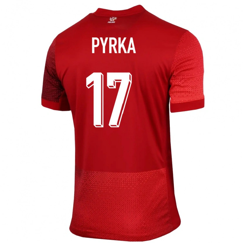 Danxen Kvinder Polen Arkadiusz Pyrka #17 Rød Udebane Spillertrøjer 24-26 Trøje T-Shirt