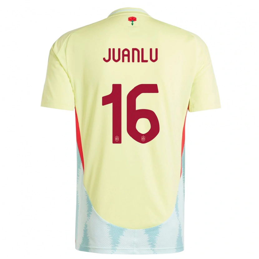 Danxen Kvinder Spanien Juanlu Sánchez #16 Gul Udebane Spillertrøjer 24-26 Trøje T-Shirt
