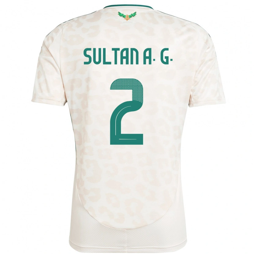 Danxen Kvinder Saudi-Arabien Sultan Al-Ghannam #2 Hvid Udebane Spillertrøjer 24-26 Trøje T-Shirt