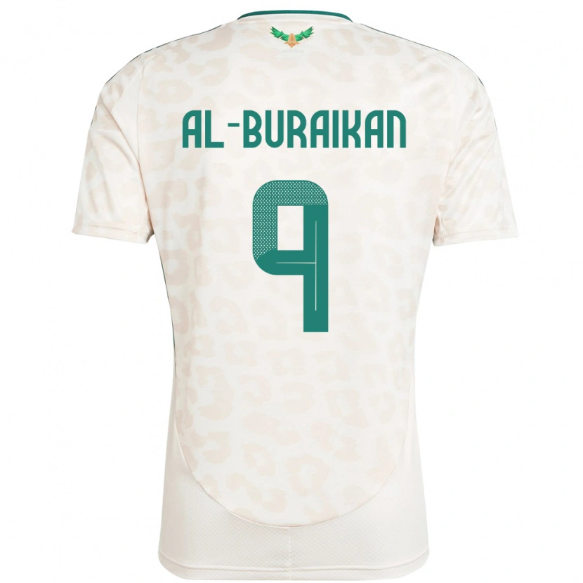 Danxen Kvinder Saudi-Arabien Firas Al-Buraikan #9 Hvid Udebane Spillertrøjer 24-26 Trøje T-Shirt