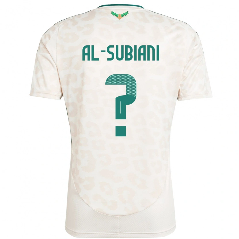 Danxen Kvinder Saudi-Arabien Faisal Al-Subiani #0 Hvid Udebane Spillertrøjer 24-26 Trøje T-Shirt