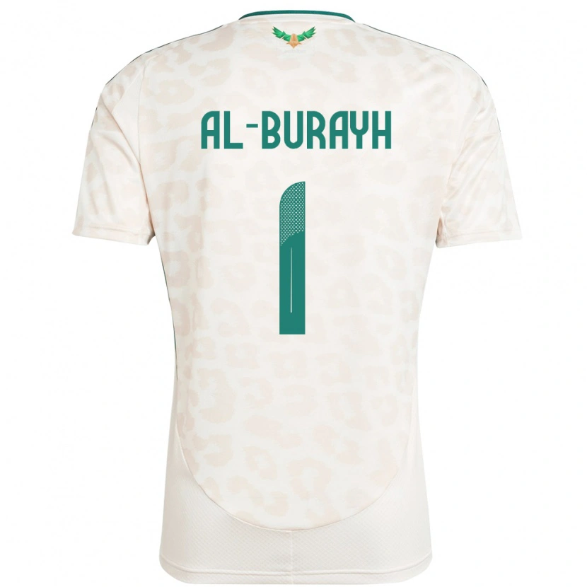 Danxen Kvinder Saudi-Arabien Mahmoud Al-Burayh #1 Hvid Udebane Spillertrøjer 24-26 Trøje T-Shirt