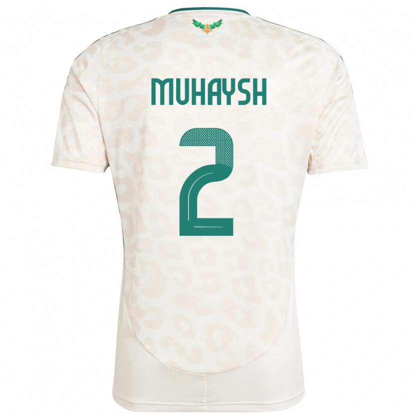 Danxen Kvinder Saudi-Arabien Mohammed Muhaysh #2 Hvid Udebane Spillertrøjer 24-26 Trøje T-Shirt