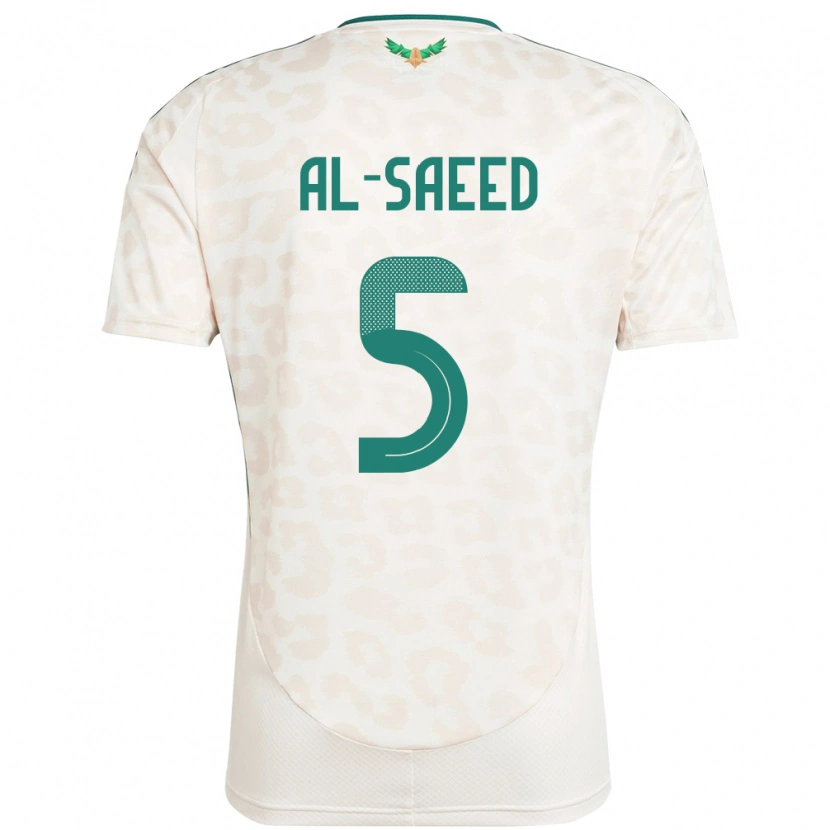 Danxen Kvinder Saudi-Arabien Turki Al-Saeed #5 Hvid Udebane Spillertrøjer 24-26 Trøje T-Shirt