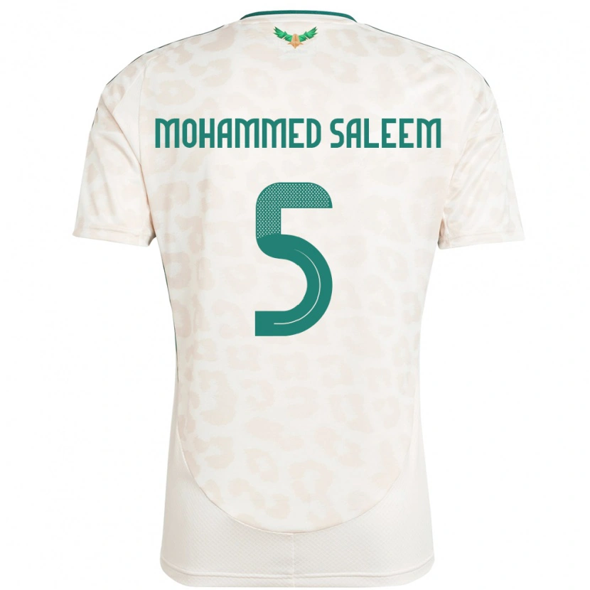 Danxen Kvinder Saudi-Arabien Moayad Mohammed Saleem #5 Hvid Udebane Spillertrøjer 24-26 Trøje T-Shirt