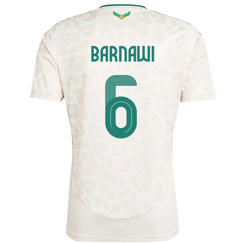 Danxen Kvinder Saudi-Arabien Saleh Barnawi #6 Hvid Udebane Spillertrøjer 24-26 Trøje T-Shirt