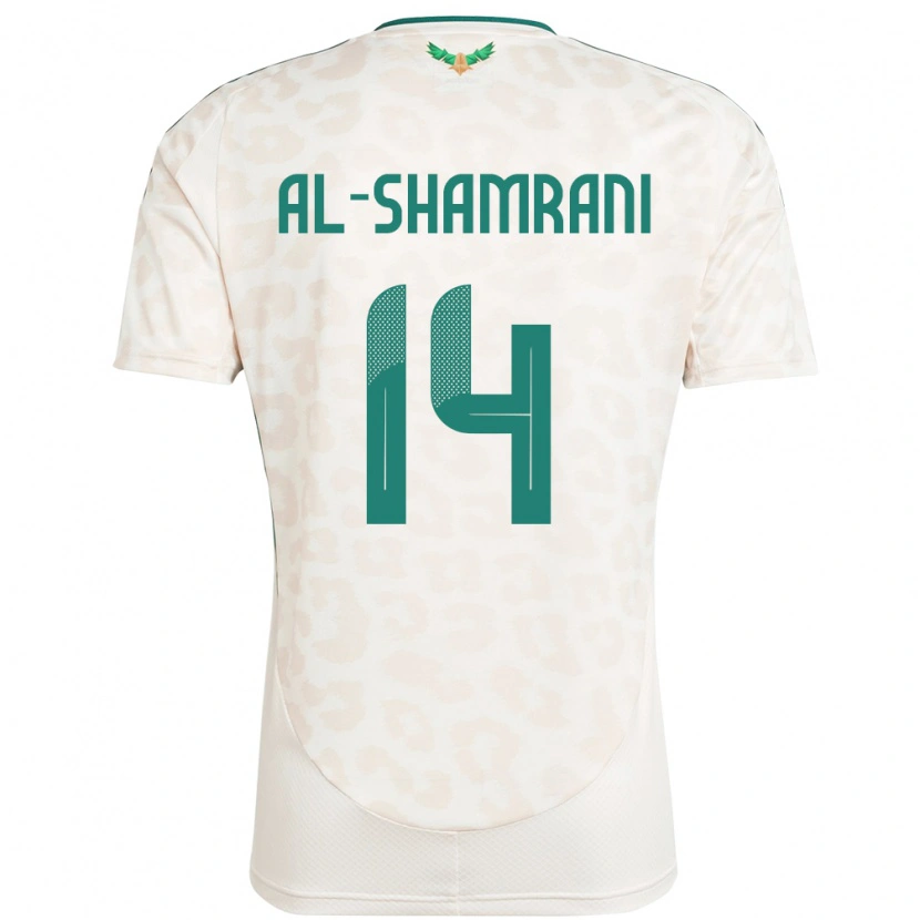 Danxen Kvinder Saudi-Arabien Farhah Al-Shamrani #14 Hvid Udebane Spillertrøjer 24-26 Trøje T-Shirt