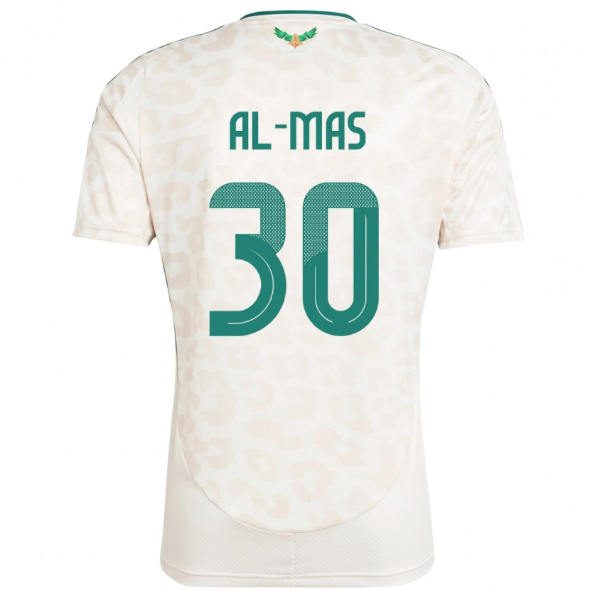 Danxen Kvinder Saudi-Arabien Abdullah Al-Mas #30 Hvid Udebane Spillertrøjer 24-26 Trøje T-Shirt