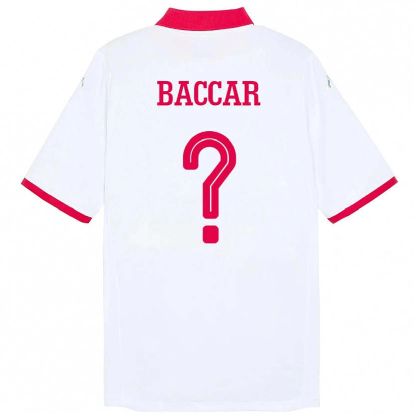 Danxen Kvinder Tunesien Hichem Baccar #0 Hvid Udebane Spillertrøjer 24-26 Trøje T-Shirt