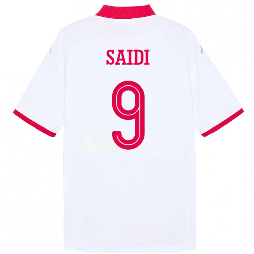 Danxen Kvinder Tunesien Anisse Saidi #9 Hvid Udebane Spillertrøjer 24-26 Trøje T-Shirt