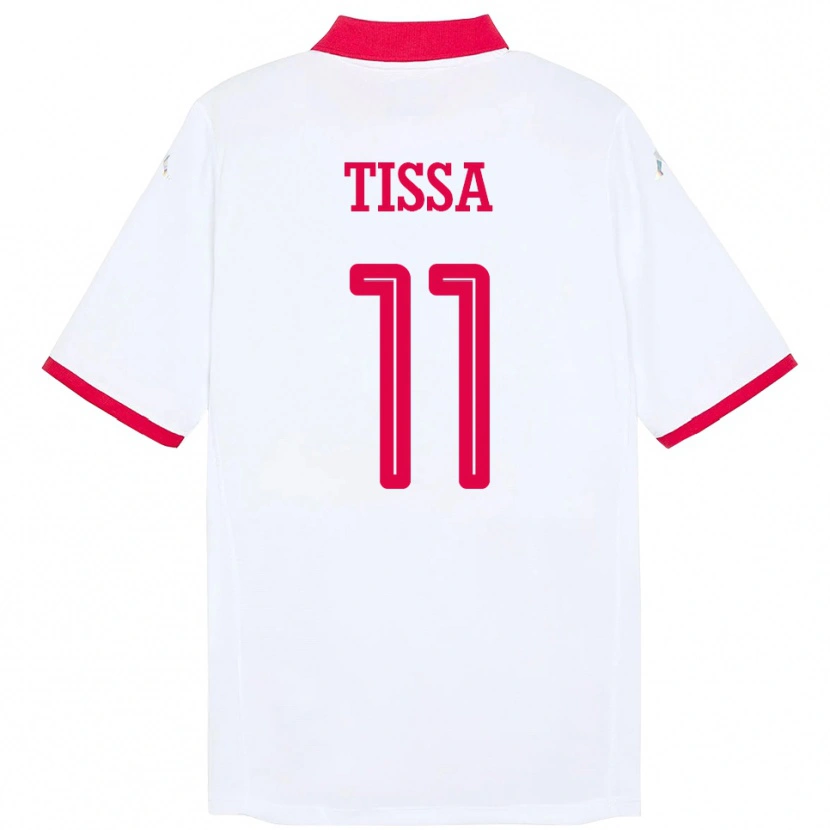 Danxen Kvinder Tunesien Wassim Tissa #11 Hvid Udebane Spillertrøjer 24-26 Trøje T-Shirt