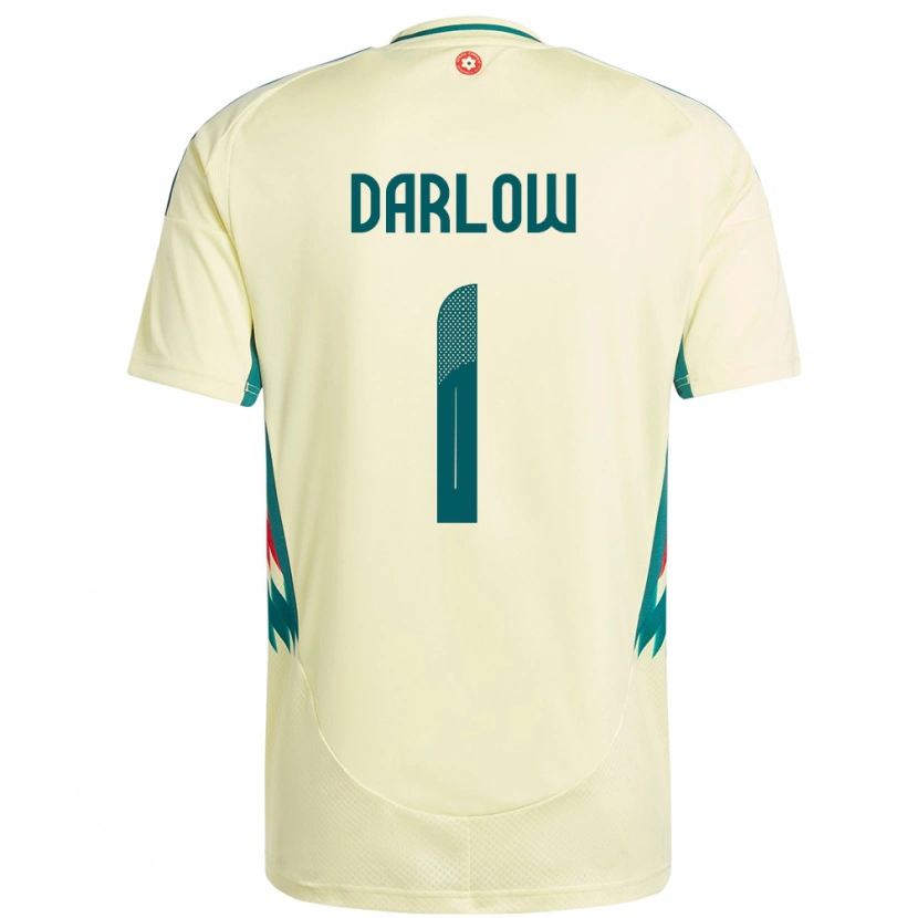 Danxen Kvinder Wales Karl Darlow #1 Beige Gul Udebane Spillertrøjer 24-26 Trøje T-Shirt
