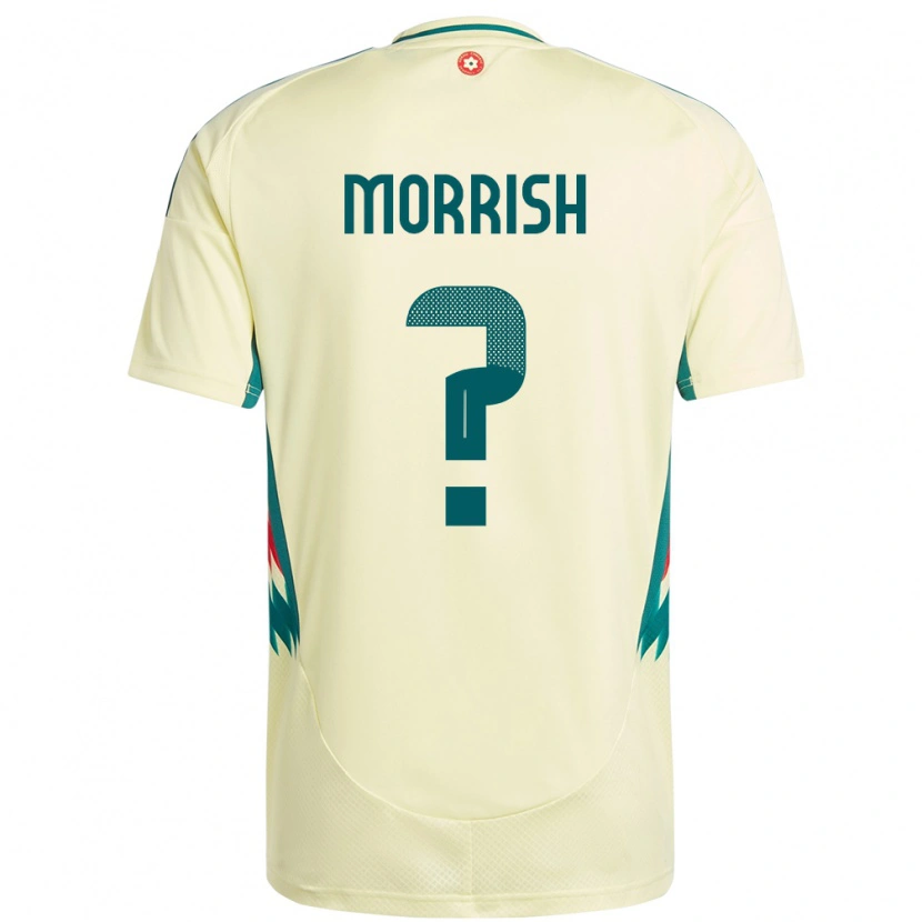 Danxen Kvinder Wales Rhys Morrish #0 Beige Gul Udebane Spillertrøjer 24-26 Trøje T-Shirt
