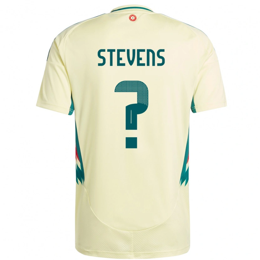 Danxen Kvinder Wales Charlie Stevens #0 Beige Gul Udebane Spillertrøjer 24-26 Trøje T-Shirt
