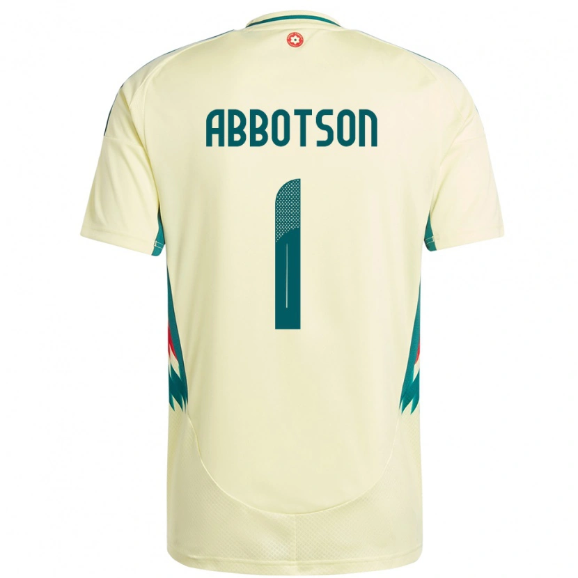 Danxen Kvinder Wales Oscar Abbotson #1 Beige Gul Udebane Spillertrøjer 24-26 Trøje T-Shirt