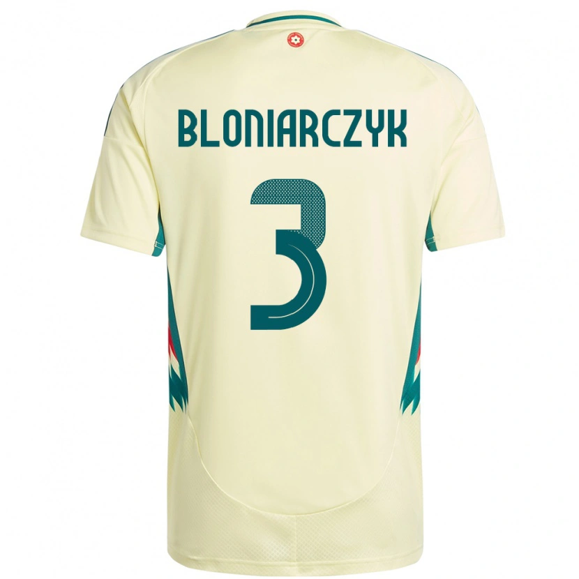 Danxen Kvinder Wales Kaven Bloniarczyk #3 Beige Gul Udebane Spillertrøjer 24-26 Trøje T-Shirt