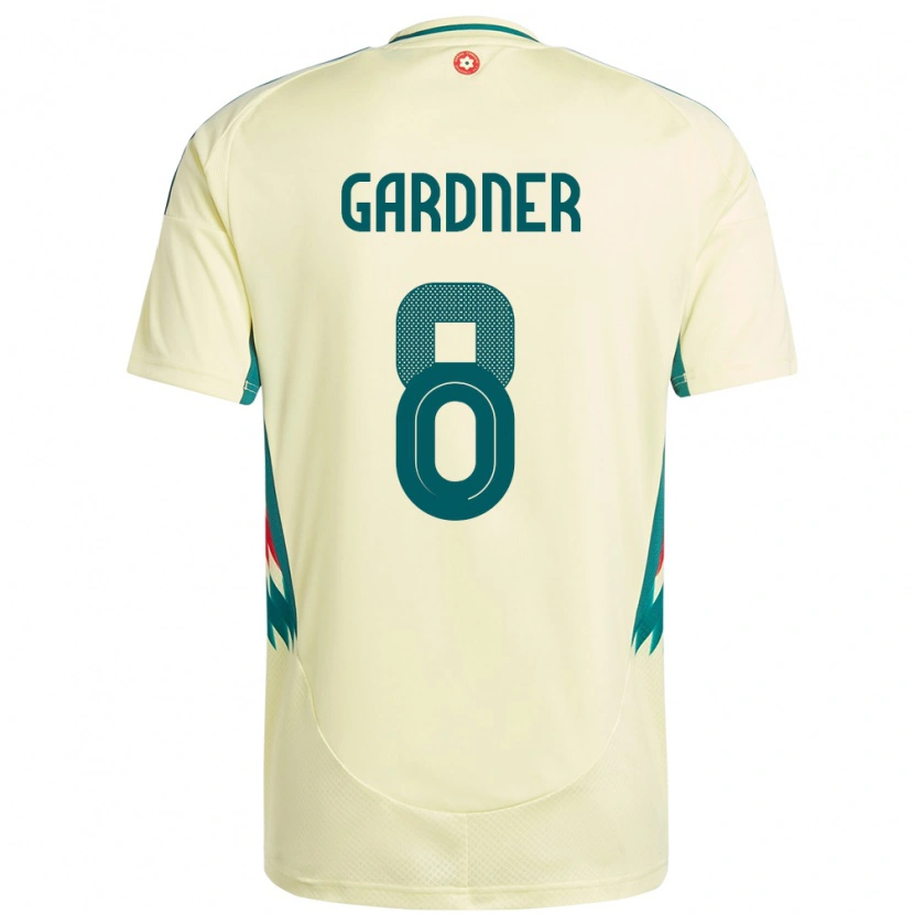 Danxen Kvinder Wales Luis Gardner #8 Beige Gul Udebane Spillertrøjer 24-26 Trøje T-Shirt