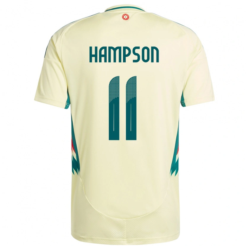 Danxen Kvinder Wales Owen Hampson #11 Beige Gul Udebane Spillertrøjer 24-26 Trøje T-Shirt