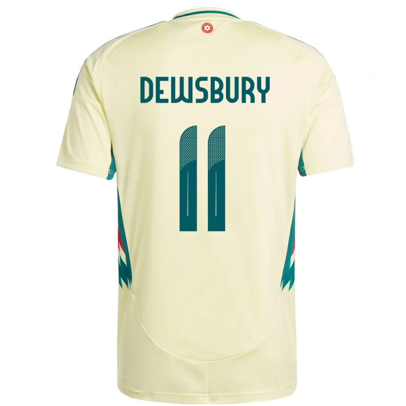 Danxen Kvinder Wales Ollie Dewsbury #11 Beige Gul Udebane Spillertrøjer 24-26 Trøje T-Shirt
