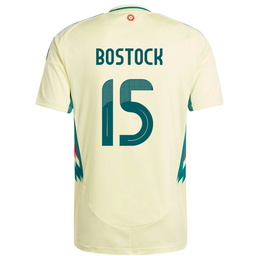 Danxen Kvinder Wales Oliver Bostock #15 Beige Gul Udebane Spillertrøjer 24-26 Trøje T-Shirt