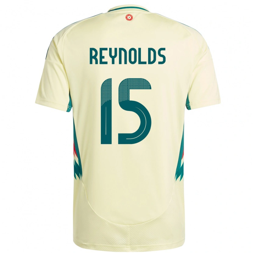 Danxen Kvinder Wales Oliver Reynolds #15 Beige Gul Udebane Spillertrøjer 24-26 Trøje T-Shirt